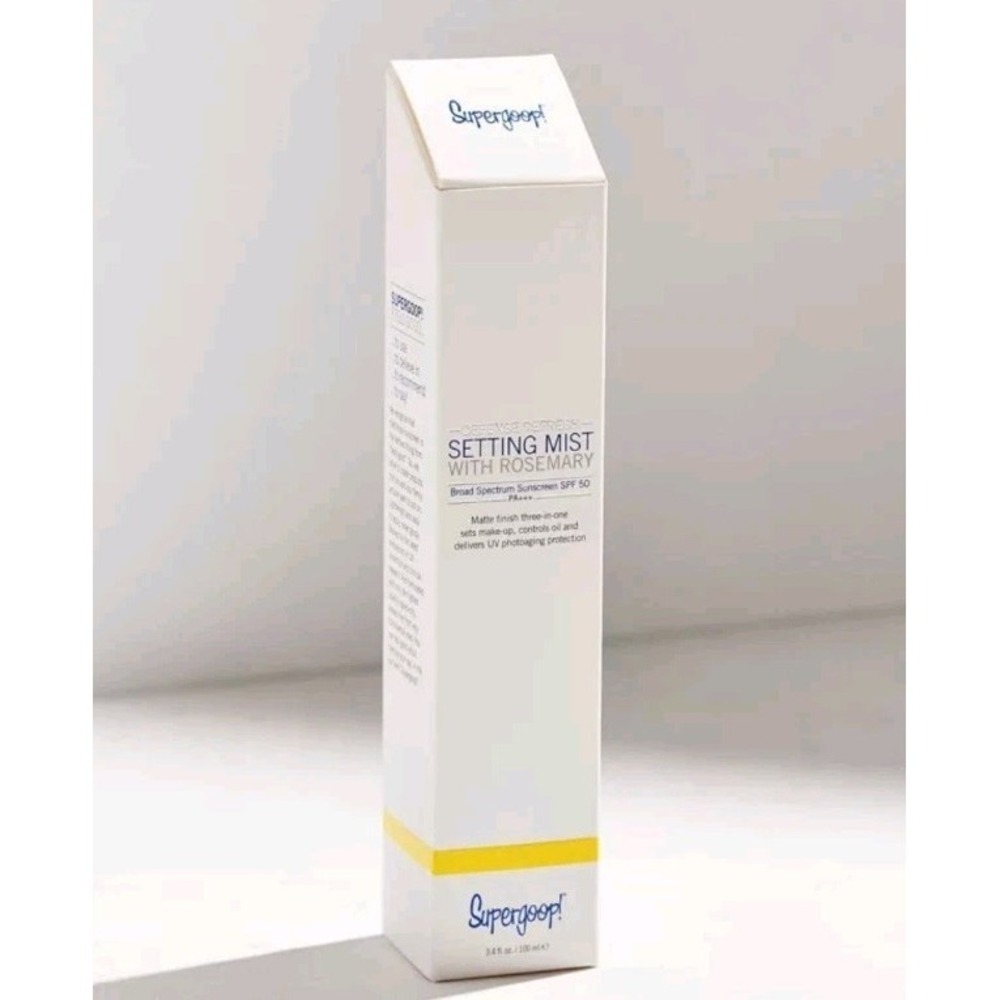 Supergoop! Defense Refresh Setting Mist With Rosemary 3.4 Oz New!